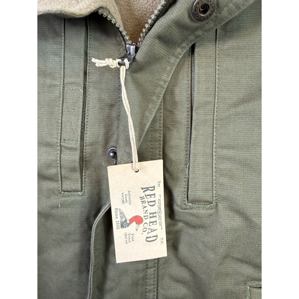 RedHead Vest Duck Canvas Mens Sz XL Camp Hunting Hiking Jacket Olive Green New - Picture 3 of 9